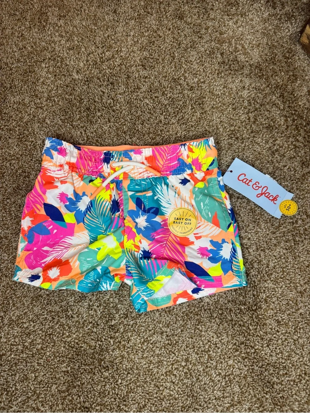 New boys cat & Jack swim trunks size 12 months